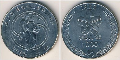 1000 Won Corea del Sud Rame/Nichel 