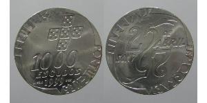 1000 Ескудо Португальська Республіка (1975 - ) Срібло 