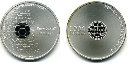 1000 Ескудо Португальська Республіка (1975 - ) Срібло 