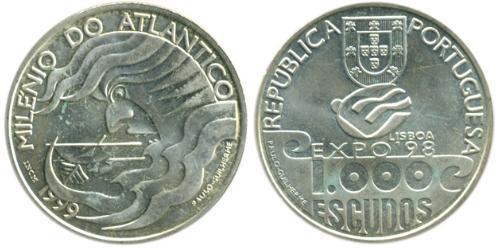 1000 Ескудо Португальська Республіка (1975 - ) Срібло 