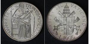 1000 Лира Ватикан Серебро 