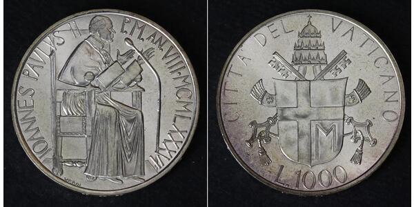 1000 Лира Ватикан Серебро 