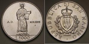 1000 Лира Сан-Марино Серебро 