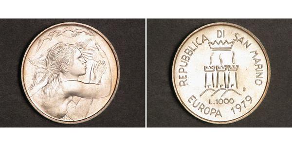 1000 Лира Сан-Марино Серебро 