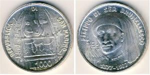 1000 Ліра Сан-Маріно Срібло 