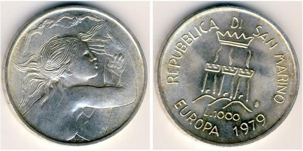 1000 Ліра Сан-Маріно Срібло 