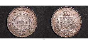 1000 Рейс Бразильская империя (1822-1889) Серебро Педру II (император Бразилии) (1825 - 1891)