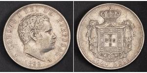 1000 Рейс Королевство Португалия (1139-1910) Серебро Карлуш I король Португалии(1863-1908)