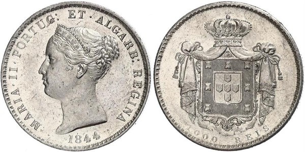 1000 Рейс Королевство Португалия (1139-1910) Серебро 