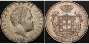 1000 Рейс Королівство Португалія (1139-1910) Срібло Карлуш I король Португалії (1863-1908)