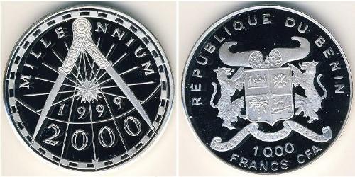 1000 Франк Бенин Серебро 