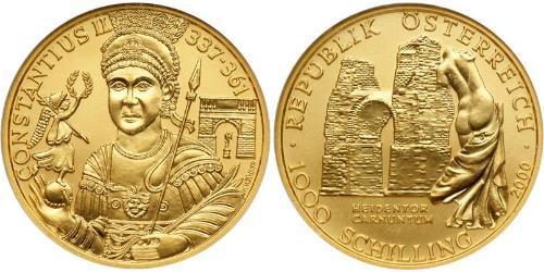 1000 Шилінг Австрійська Республіка (1955 - ) Золото 