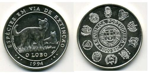 1000 Эскудо Португальская Республика (1975 - ) Серебро 