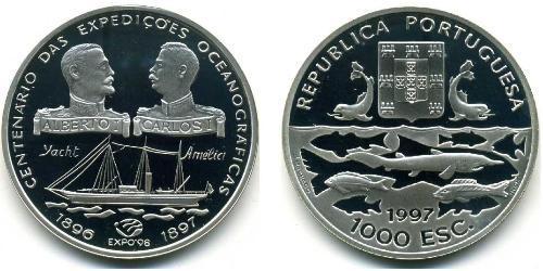 1000 Эскудо Португальская Республика (1975 - ) Серебро 