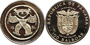 100 Balboa Republic of Panama Gold 