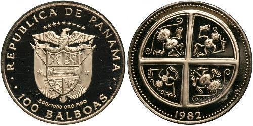 100 Balboa Republic of Panama Gold 