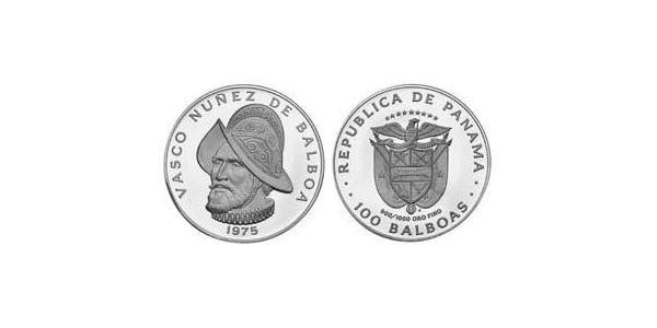 100 Balboa Panamá Oro Vasco Núñez de Balboa (1475 – 1519)