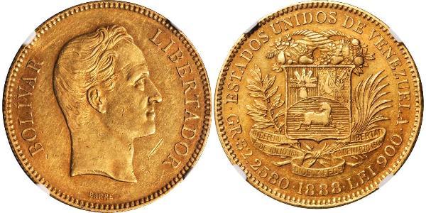 100 Bolivar Venezuela Gold Simon Bolivar (1783 - 1830)