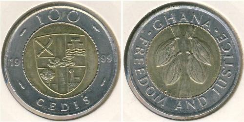 100 Cedi Ghana Bimetal 