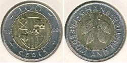 100 Cedi Ghana Bimetall 