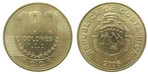 100 Colon Costa Rica Bronce 