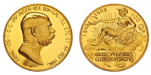 100 Corona Österreich-Ungarn (1867-1918) Gold Franz Joseph I (1830 - 1916)