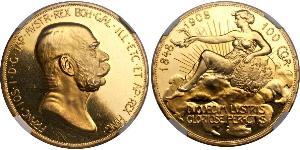 100 Corona Österreich-Ungarn (1867-1918) Gold Franz Joseph I (1830 - 1916)