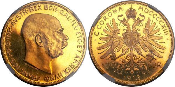 100 Corona Österreich-Ungarn (1867-1918) Gold Franz Joseph I (1830 - 1916)