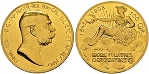 100 Corona Autriche-Hongrie (1867-1918) Or Franz Joseph I (1830 - 1916)