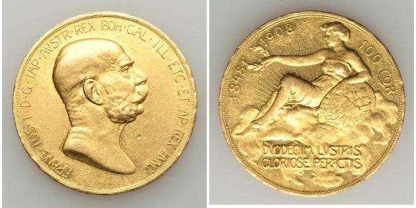 100 Corona Autriche-Hongrie (1867-1918) Or Franz Joseph I (1830 - 1916)