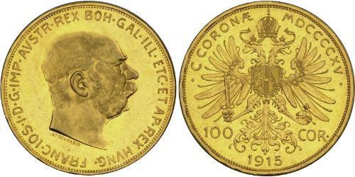 100 Corona Impero austro-ungarico (1867-1918) Oro Franz Joseph I (1830 - 1916)