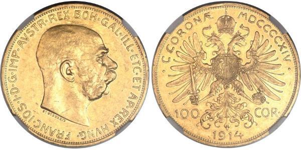 100 Corona Impero austro-ungarico (1867-1918) Oro Franz Joseph I (1830 - 1916)