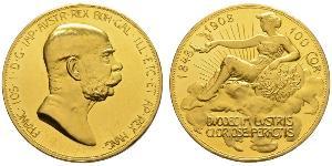 100 Corona Австро-Венгрия (1867-1918) Золото Франц Иосиф I (1830 - 1916)