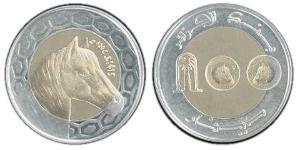 100 Dinar Algerien Bimetall 