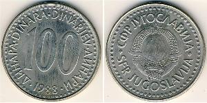 100 Dinaro República Federativa Socialista de Yugoslavia (1943 -1992) Níquel/Cobre/Zinc 