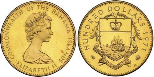 100 Dollar Bahamas Gold Elizabeth II (1926-2022)