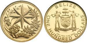 100 Dollar Belize (1981 - ) Gold 