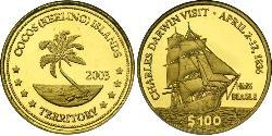 100 Dollar Cocos (Keeling) Islands Gold 