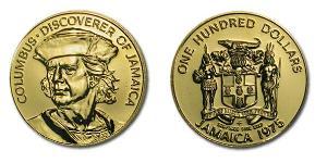 100 Dollar Jamaica (1962 - ) Gold Christopher Columbus (1451 - 1506)