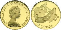 100 Dollar Kanada Gold Elizabeth II (1926-2022)