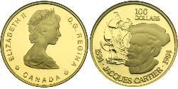 100 Dollar Kanada Gold Elizabeth II (1926-2022)