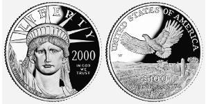 100 Dollar Vereinigten Staaten von Amerika (1776 - ) Platin 