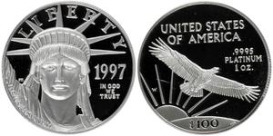 100 Dollar Vereinigten Staaten von Amerika (1776 - ) Platin 