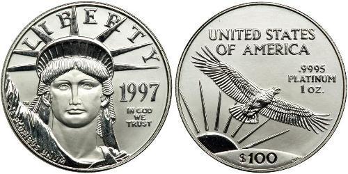 100 Dollar Vereinigten Staaten von Amerika (1776 - ) Platin 