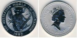 100 Dollar Australie (1939 - ) Platine 