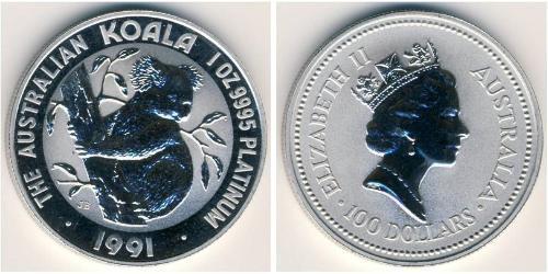 100 Dollar 澳大利亚 Platinum 