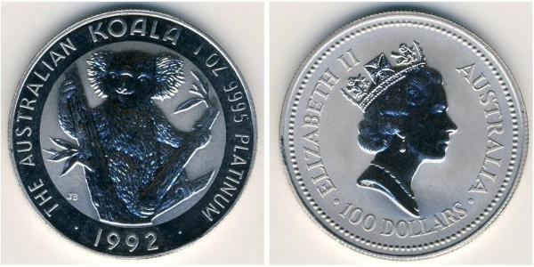 100 Dollar 澳大利亚 Platinum 
