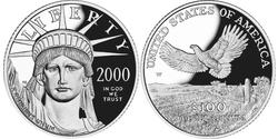 100 Dollar 美利堅合眾國 (1776 - ) Platinum 