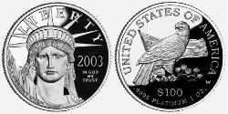 100 Dollar 美利堅合眾國 (1776 - ) Platinum 