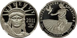 100 Dollar 美利堅合眾國 (1776 - ) Platinum 